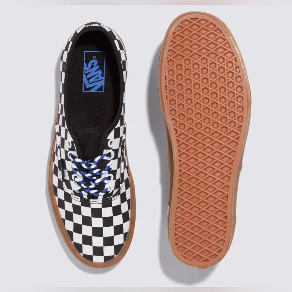 Size 7.5 - VANS Authentic‎ Checkerboard - Black White Gum